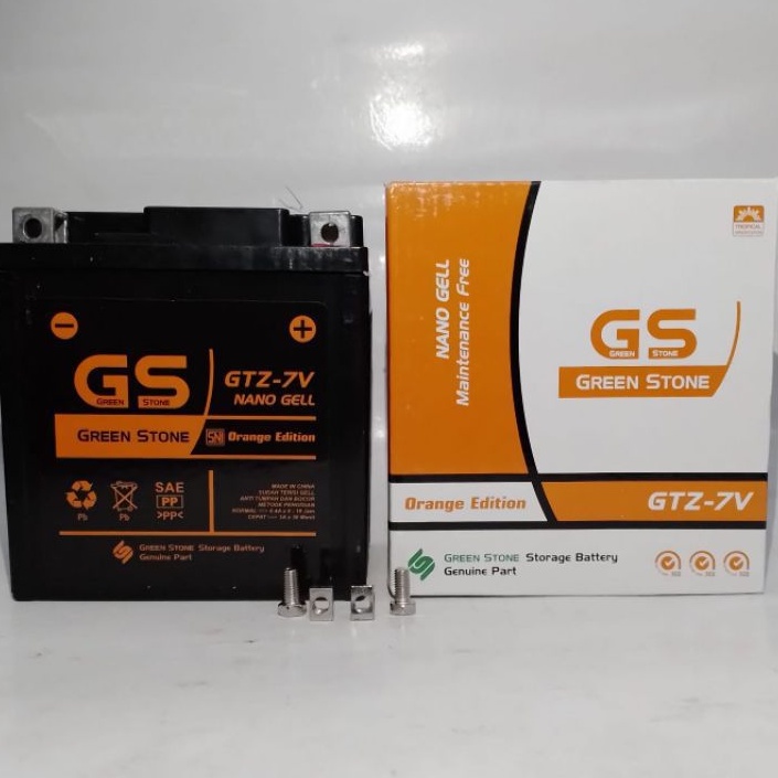 Jual AKI ACCU/AKI KERING GTZ-7V N-MAX MERK GS (GREEN STONE) | Shopee
