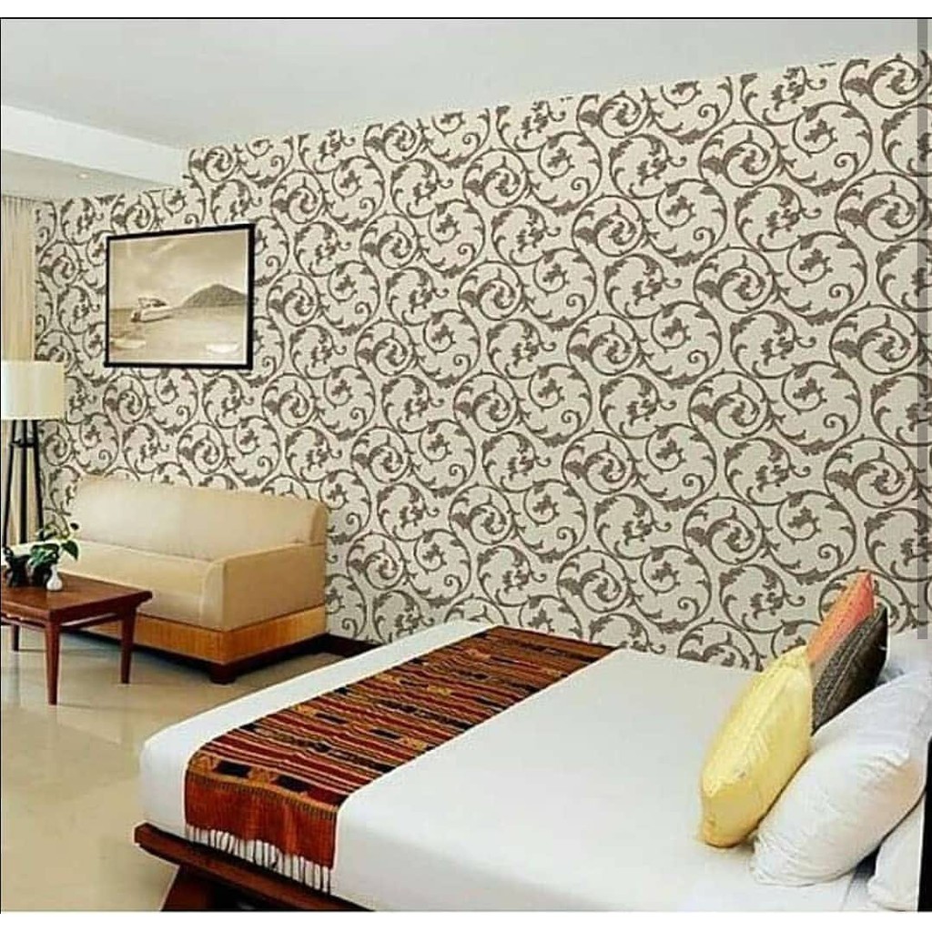 Jual Wallpaper Dinding Ukuran 45cm X 10 M Motif Batik Ulir Shopee Indonesia 5230