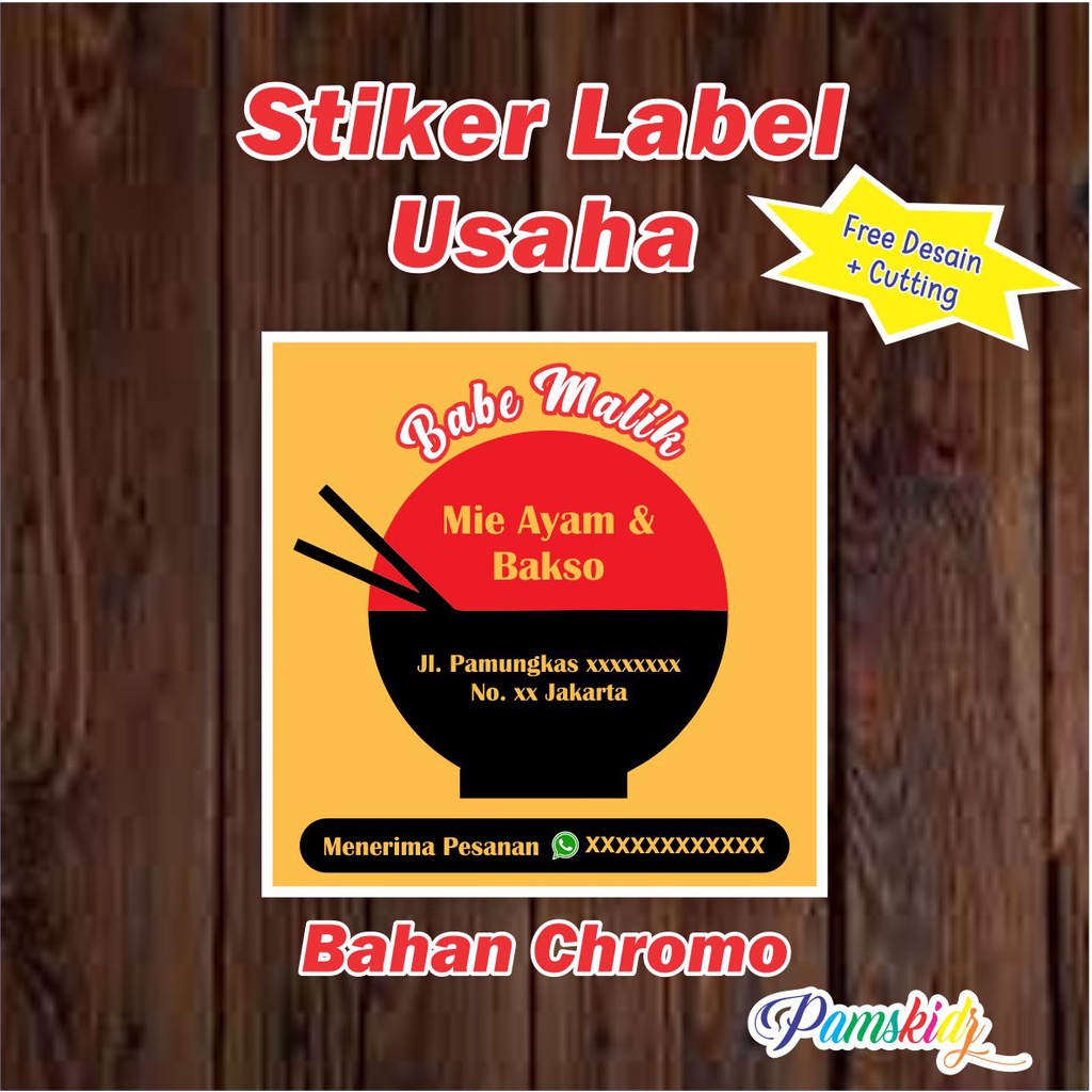 Jual Stiker Label Usaha/ Stiker Kemasan / Stiker Produk MIE AYAM ...