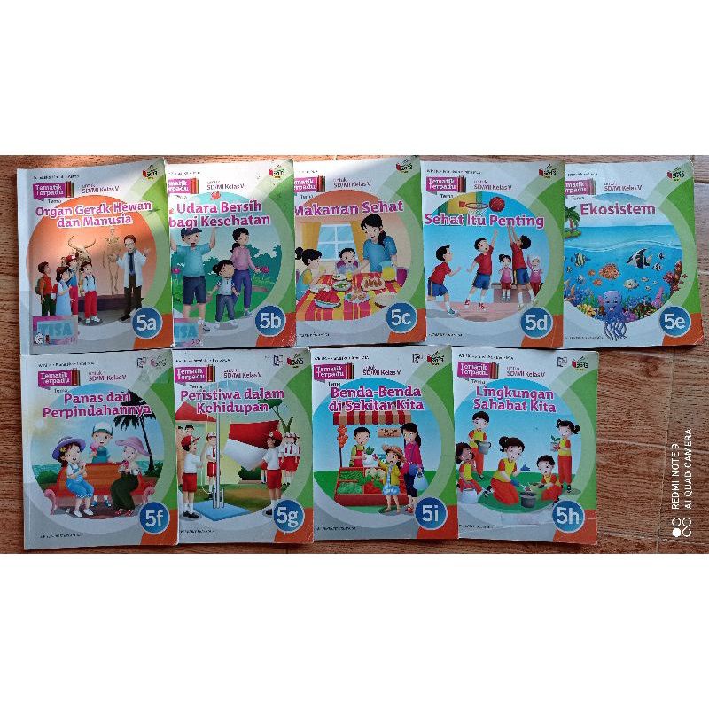 Jual BUKU TEMATIK TERPADU KELAS 5 SD TEMA A, B, C, D, E, F, G, H, I ...