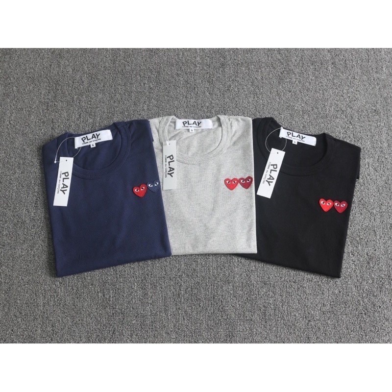 CDG Play Two Hearts T Shirt Men and Women Comme des Garcons Shirt