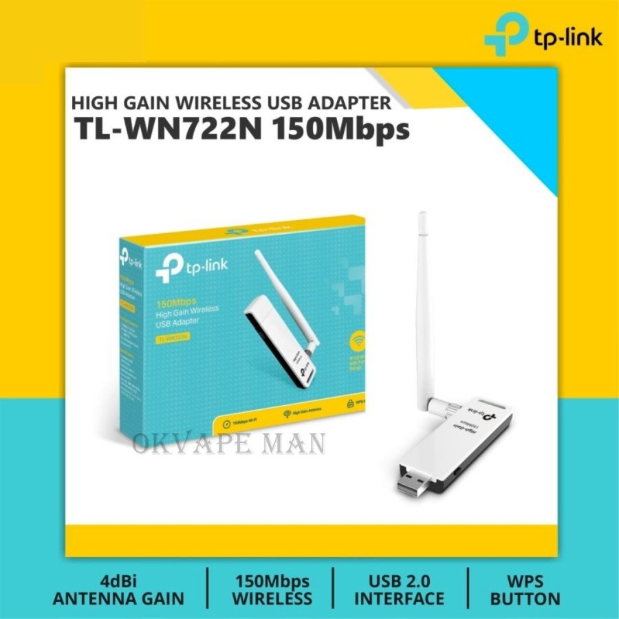 Jual Wireless USB Adapter TP-Link TL-WN722N 150Mbps | Shopee Indonesia