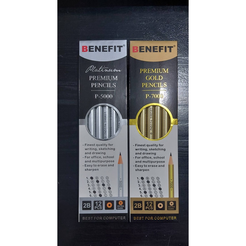 Jual Pensil 2b Benefit Gold Silver 12pcs Shopee Indonesia