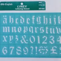 Jual Penggaris HURUF&ANGKA/Lettering stencils LINEX 8630 uk 30mm reff ...