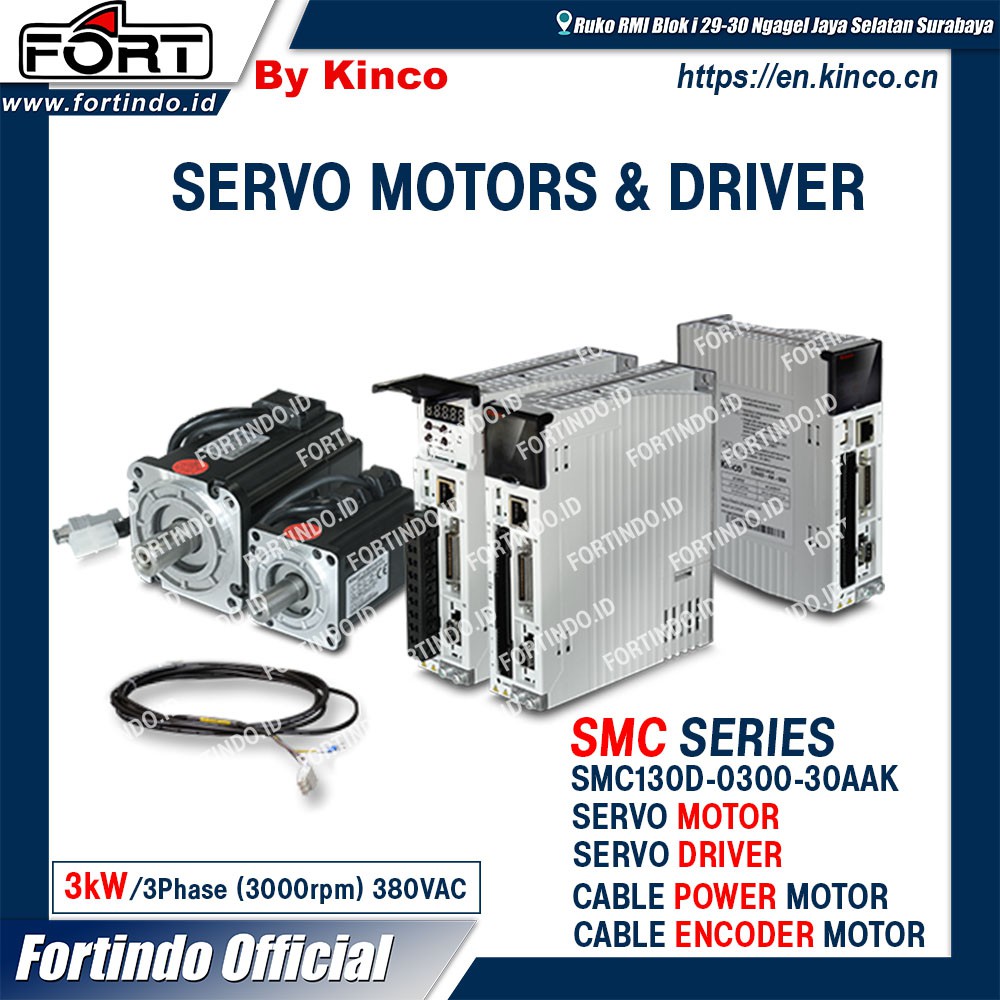 Jual Servo Motors & Driver SMC Series SMC130D-0300-30AAK 3kW FORT BY ...