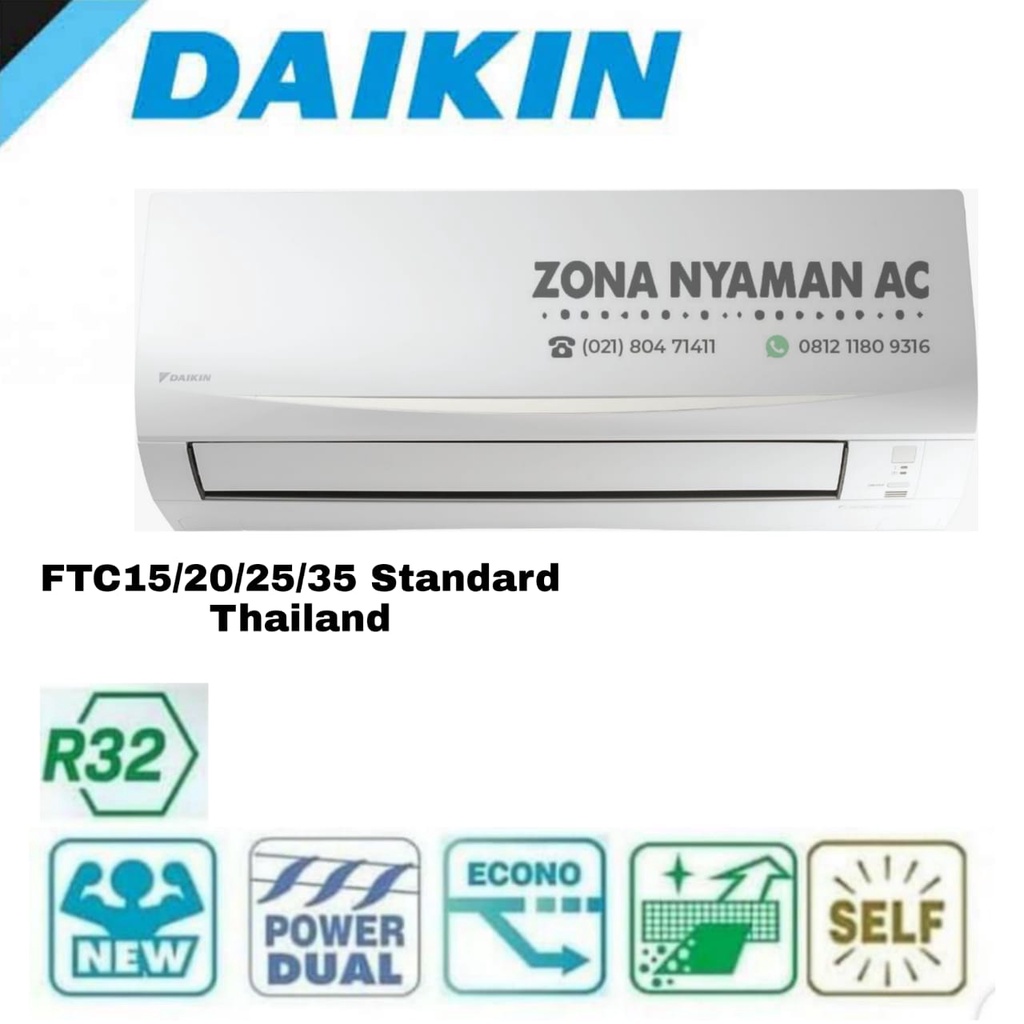 Jual Ac Daikin Sms Super Mini Split 1pk Ftc25 Series Standard Thailand Ftc25 Shopee Indonesia 5160