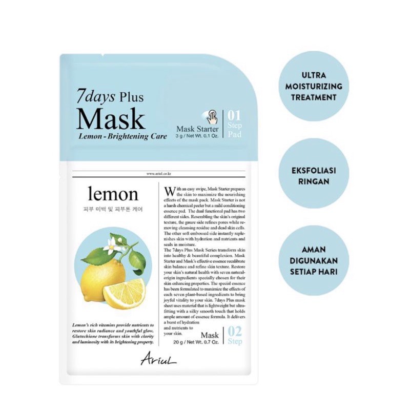 Jual Ariul Plus Mask (lemon) | Shopee Indonesia