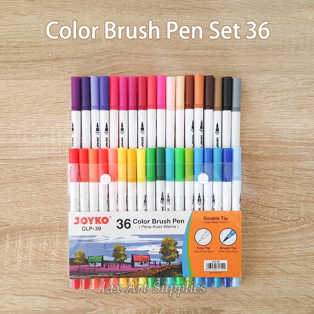 Jual Joyko Double Tip Brush Pen Set 36 Colors (CLP39) Shopee Indonesia