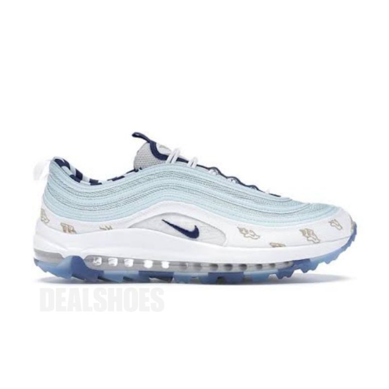 Nike Air Max 97 Golf Wings White Topaz Mist Celestial Gold Deep Royal Original 100 BNIB Kode Artikel CK1220 100