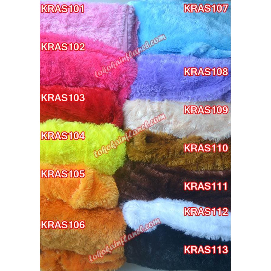 Jual KRAS1 Kain Boneka Rasfur panjang bulu 2cm Ukuran 40x75cm | Shopee ...