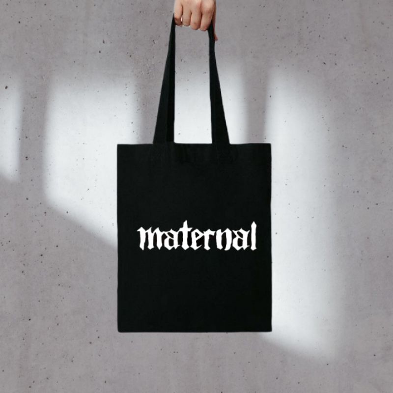 Totebag MATERNAL Disaster TOTE BAG Distro Tas Pria Wanita Hitam