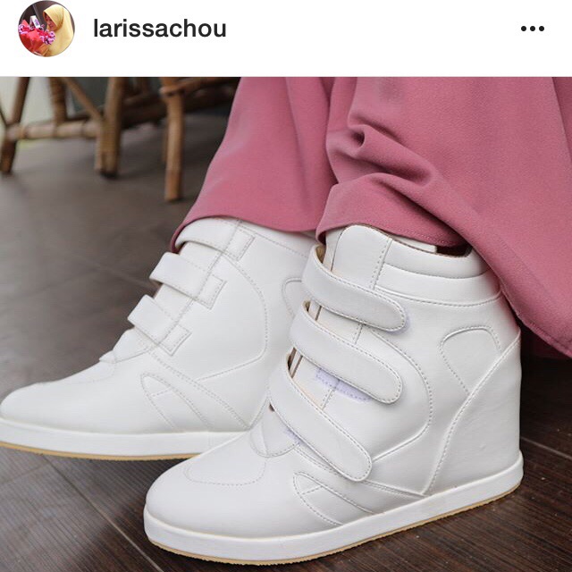 Sneakers wedges putih shop