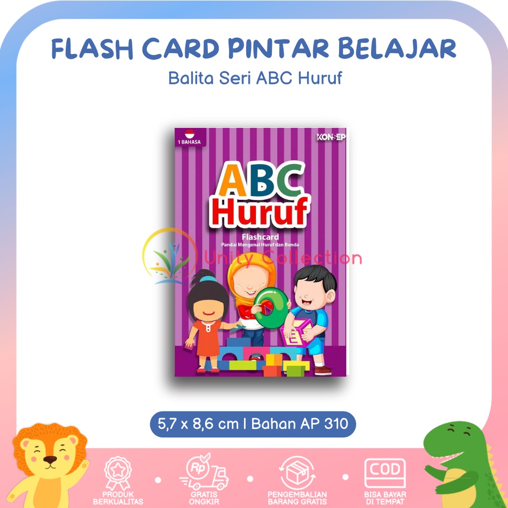 Jual Flashcard Seri ABC Huruf / Flash Card Kartu Belajar Bayi Dan Anak