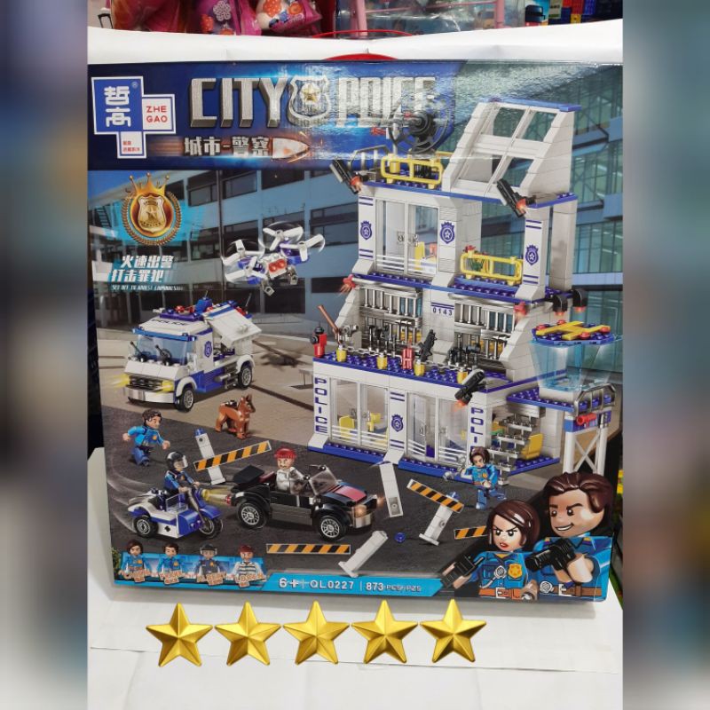 Jual Bricks City Police Station House Building Blocks station kw