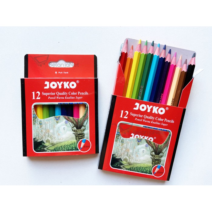 Jual Color Pencil Pensil Warna Joyko Cp 102 12 Warna Ukuran Pendek