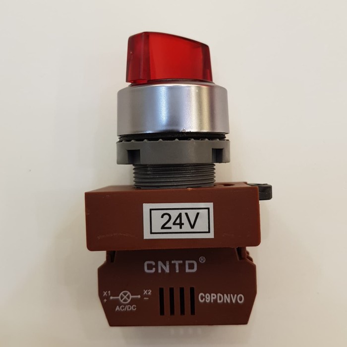 Jual SELECTOR SWITCH ON OFF 22MM 24VDC PAKAI LAMPU LED MERAH | Shopee ...