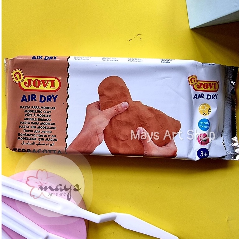 Jual Modelling Clay Jovi Air Dry - Tanah Liat Putih Coklat - White ...