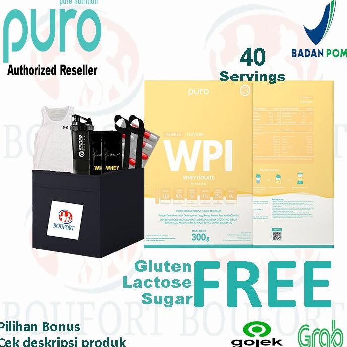 Jual PURO WPI 90 WHEY PROTEIN ISOLATE 1.2Kg ISOPRO LACTOSE FREE LABDOOR
