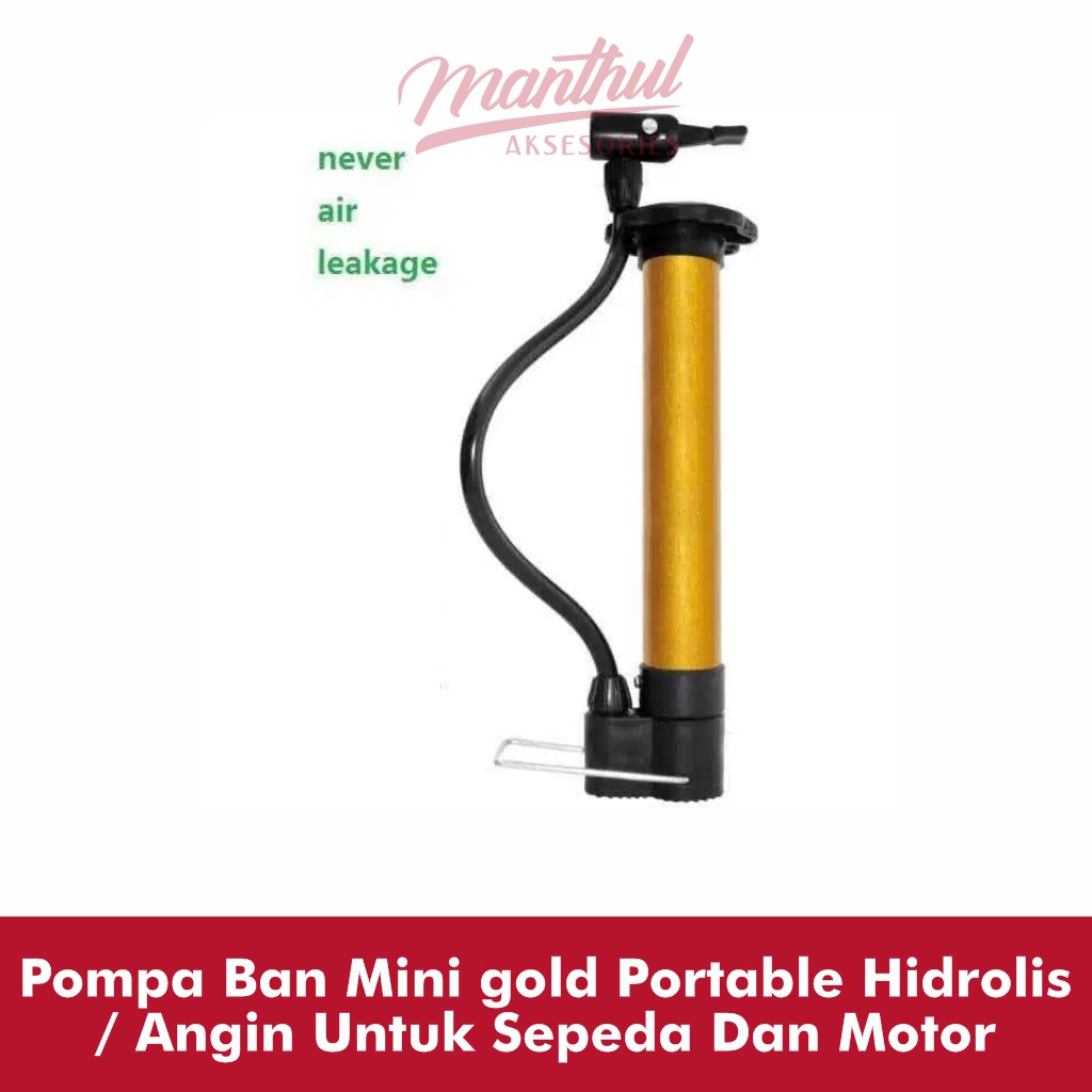 Jual Pompa Ban Mini gold Portable Hidrolis / Angin Untuk Sepeda Dan ...