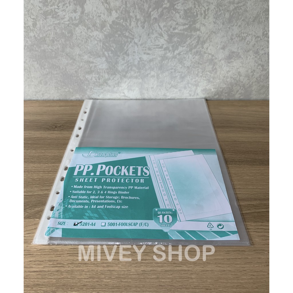 Jual Sheet Protector Pp Pockets Plastik File Bolong A4 Shopee