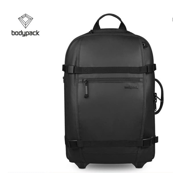 Jual Bodypack Commune Wheeled Backpack - Black | Shopee Indonesia