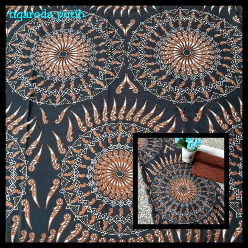 Jual KAIN BATIK MURAH | TIGA RODA PUTIH UKURAN 2M | Shopee Indonesia