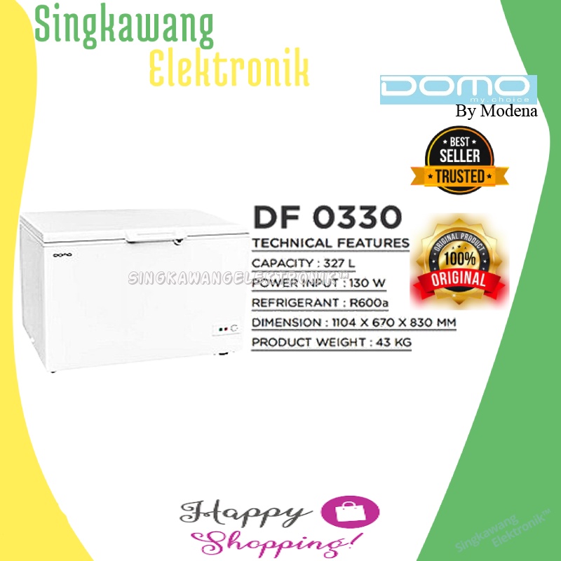 Jual DOMO by MODENA CHEST FREEZER TYPE DF 0330/FREEZER BOX | Shopee ...