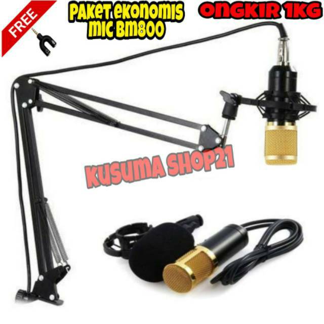 Jual Paket Ekonomis Microphone BM800 / Paket Rekaman Mic BM800 Ongkir ...