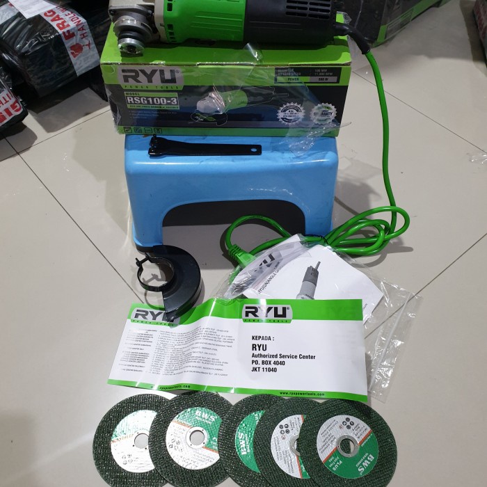 Jual Mesin Gerinda Tangan Ryu Angle Grinder Ryu RSG 100-3 | Shopee ...