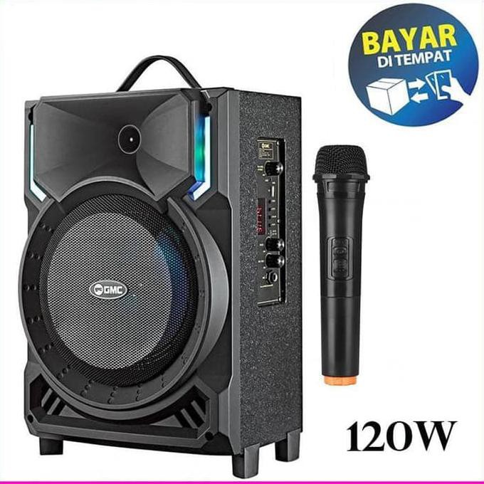 Jual Speaker Aktif Portable GMC 8 Inch Bluetooth Super Sound Garansi ...