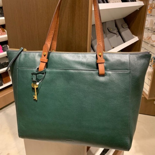 Fossil rachel tote discount green