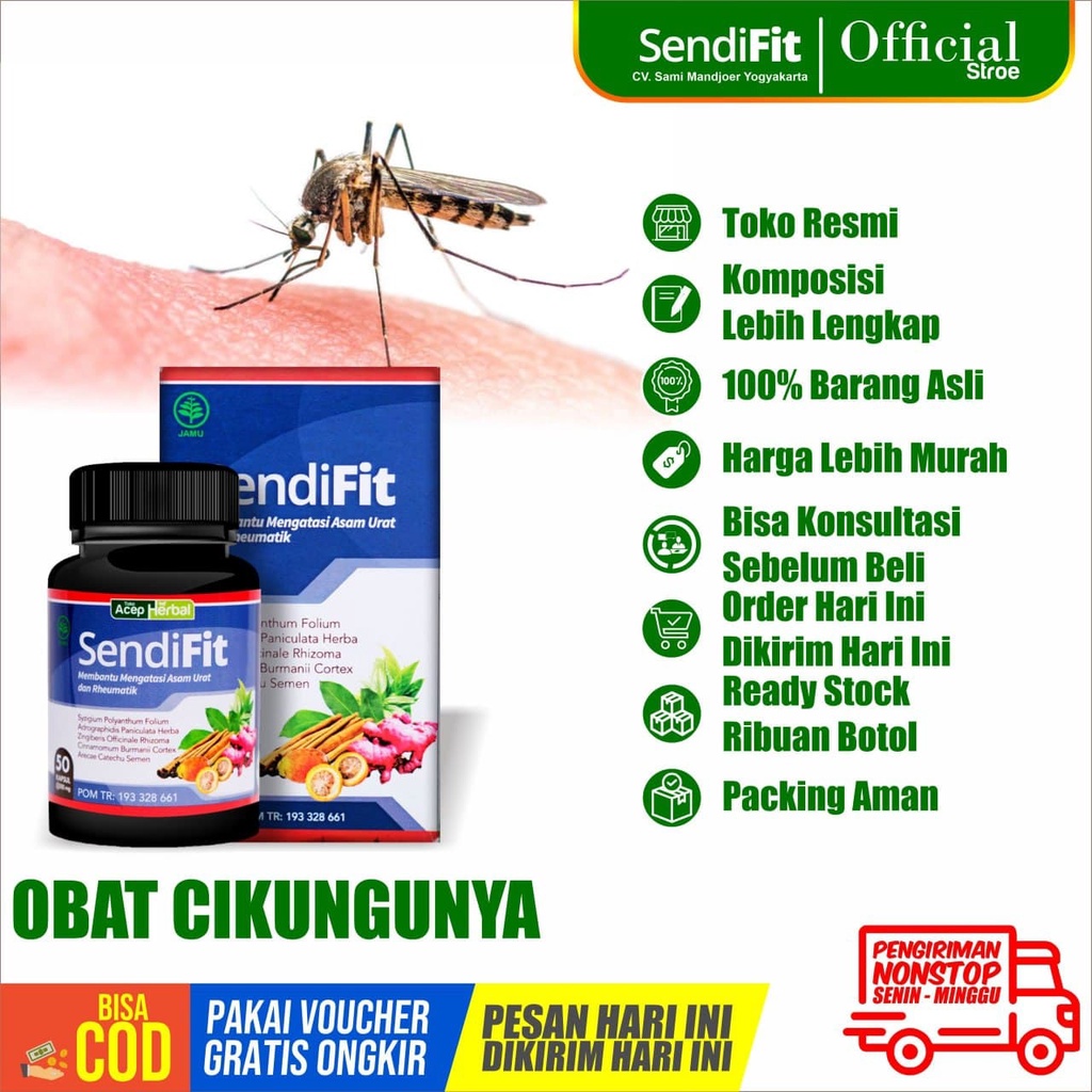 Jual Sendifit Kapsul Herbal Ekstrak Sambiloto Obat Cikungunya Nyeri