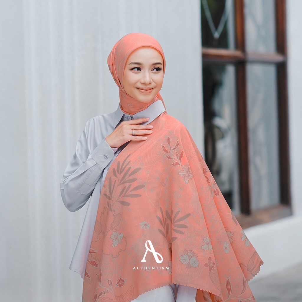 AUTHENTISM ID Isyana Series Kerudung Segi Empat Motif Voal Ultrafine Lasercut Premium