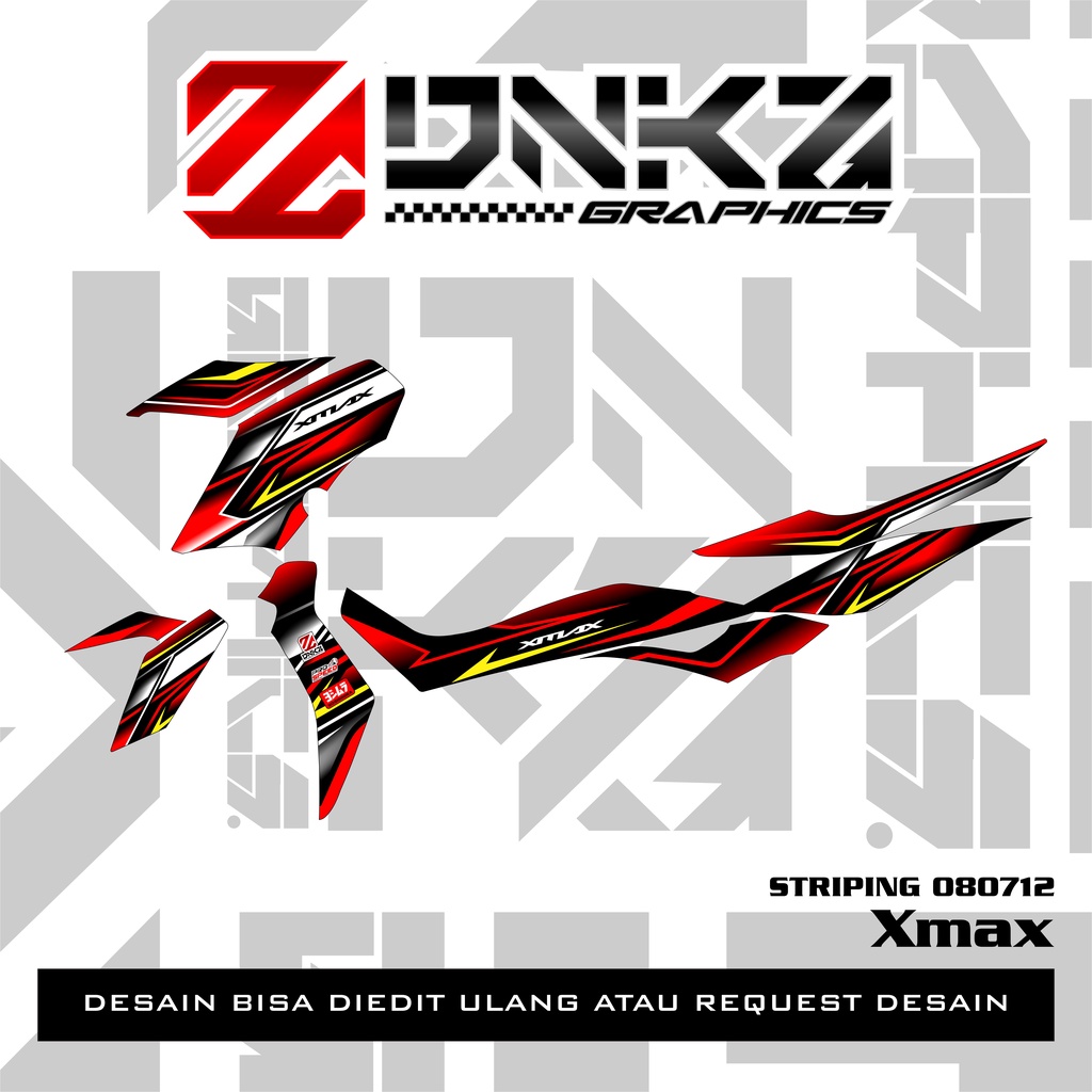 Jual Stiker Xmax Decal Striping Xmax Premium Racing 080712 | Shopee ...