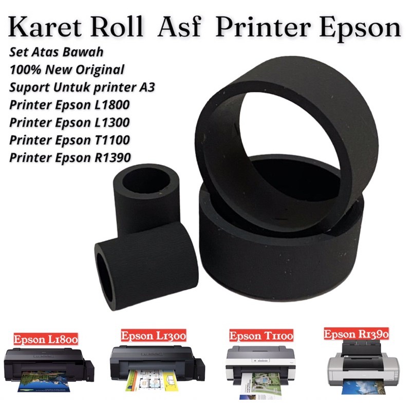 Jual Karet Roller Asf Epson 1390 r1390 T1100 R2000 L1300 L1800 Original ...