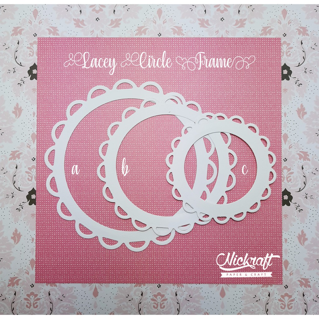 Jual LACEY CIRCLE FRAME - BAHAN SCRAPBOOK LABEL KARTU UCAPAN JOURNALING ...