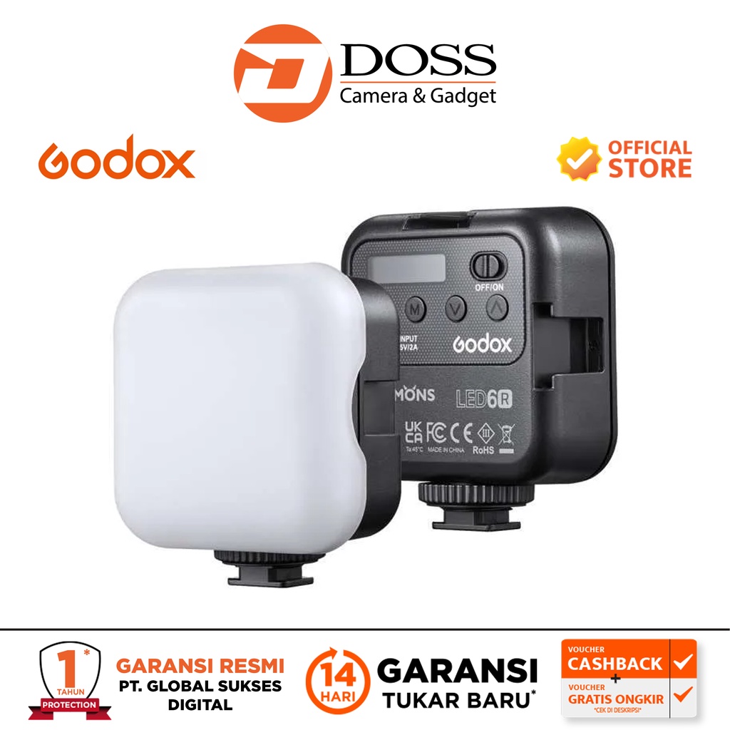Godox LITEMONS LED 6R RGB Video Light Dimmable Color 3200K-6500K 13 FX Effects Built-in 1800mAh - Foto 3