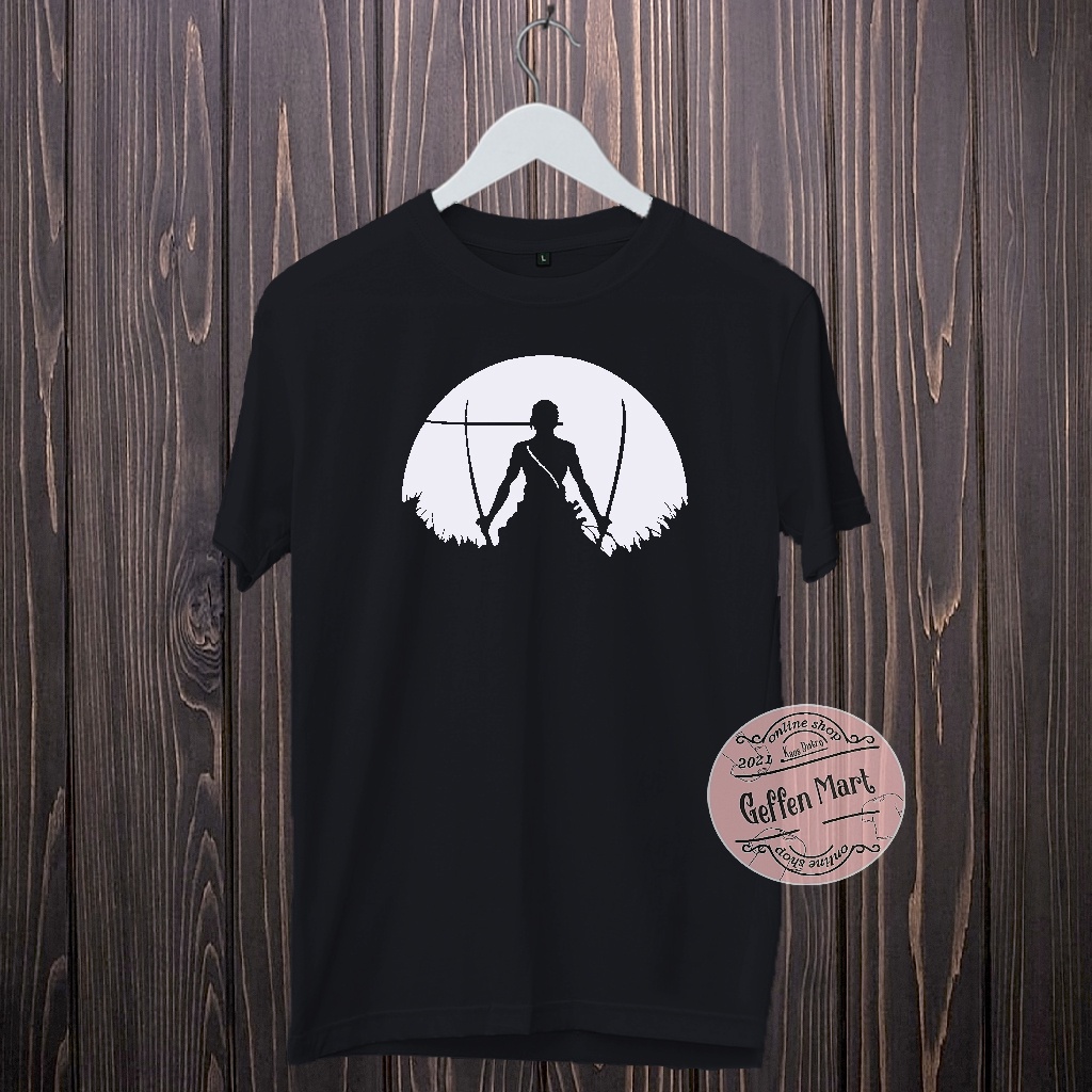 Jual Kaos Distro Anime Zoro Cowok Cewek Katun Baju Kaos Pria Wanita Distro Dewasa Jumbo Oblong