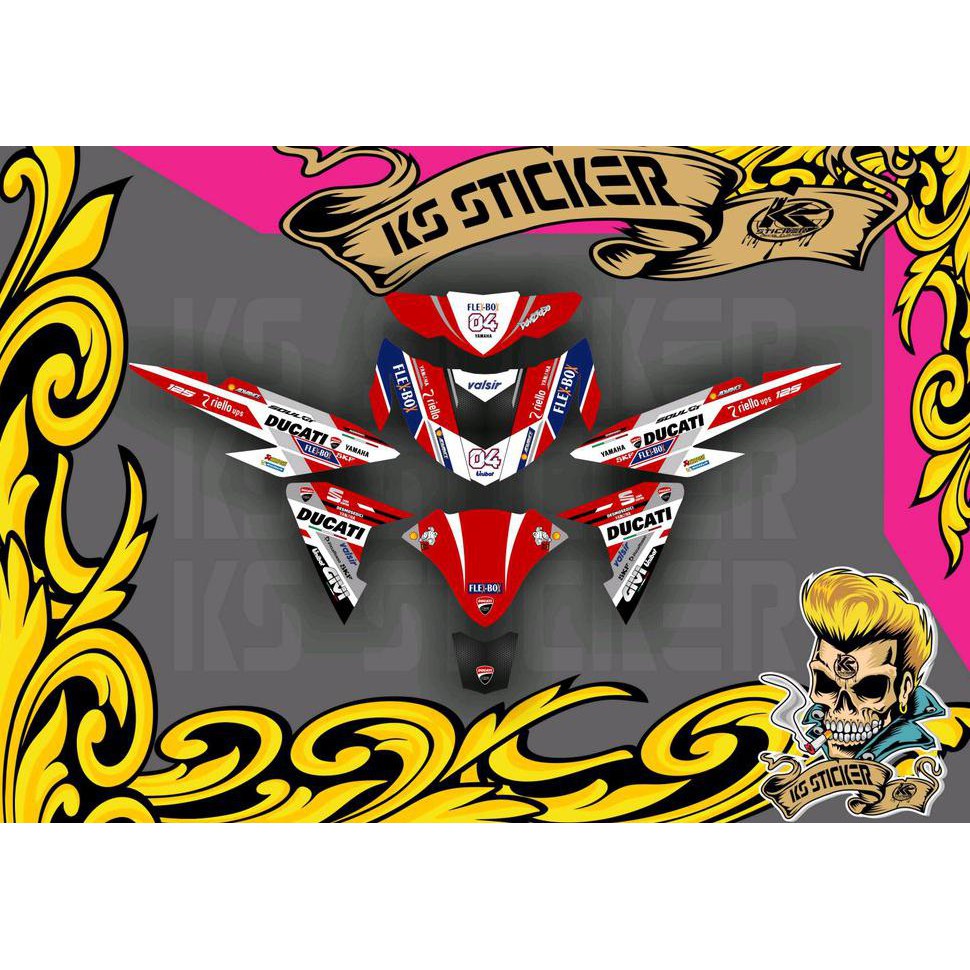Jual Sticker Stiker Decal Soul Gt Blue Core Livery Ducati Red | Shopee ...