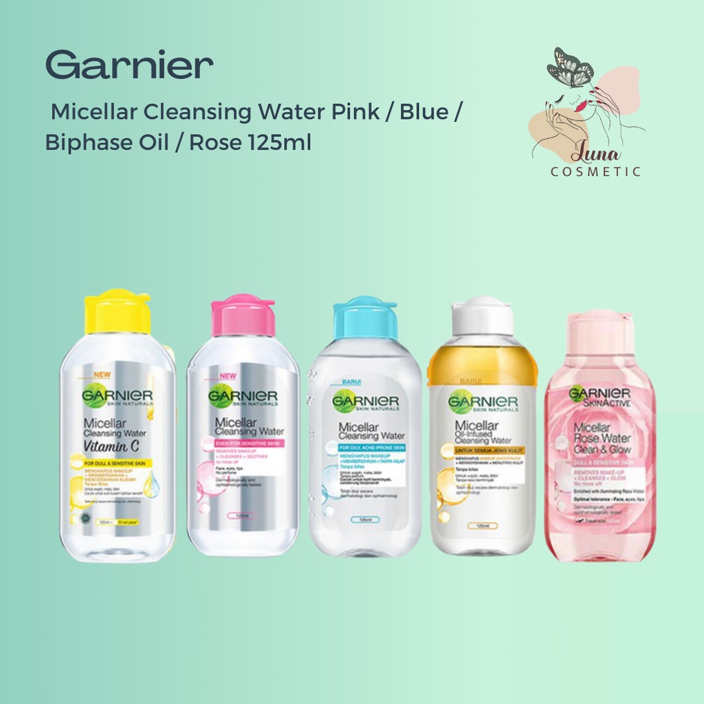 Jual Garnier Micellar Cleansing Water Pink Blue Biphase Oil Rose 125ml Shopee Indonesia 0320