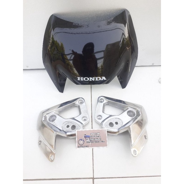 Jual Visor Tiger Tirev Revo Kaca Hitam Set Kupingan Barong Poles Shopee Indonesia