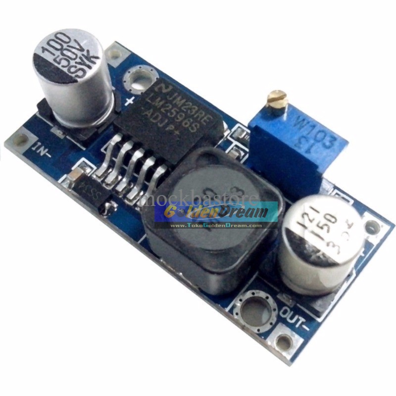 LM2596 DC-DC Buck Converter With Voltmeter Display - Adjustable Voltage Regulator 4-40V Input To 1.25-37V Output