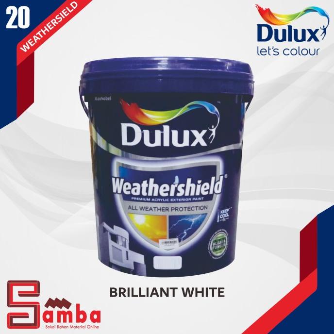 Jual Dulux Weathershield Brilliant White 20 Ltr Cat Tembok Exterior