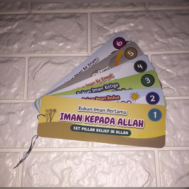 Jual FLASHCARD RUKUN IMAN KEPADA ALLAH KARTU BELAJAR | Shopee Indonesia