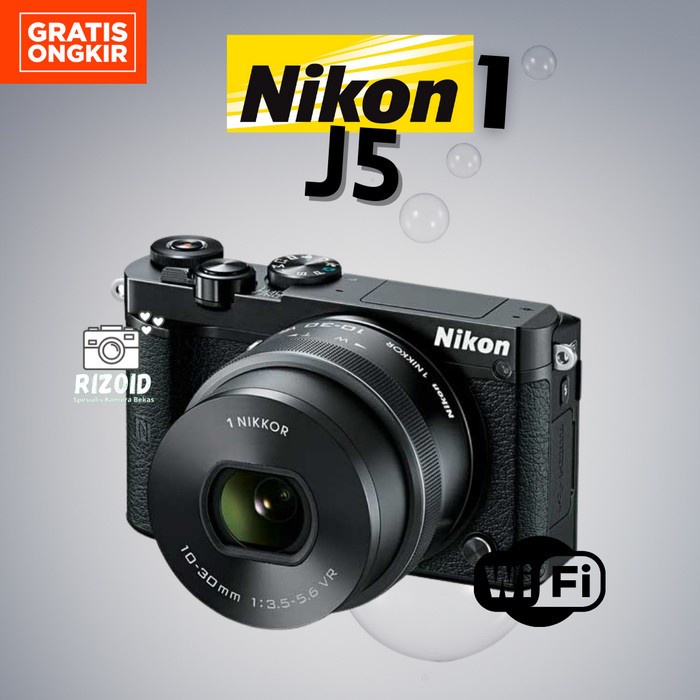 Brand New Kamera Mirrorless Nikon J5 Layar Flip Wifi Touchscreen Paket