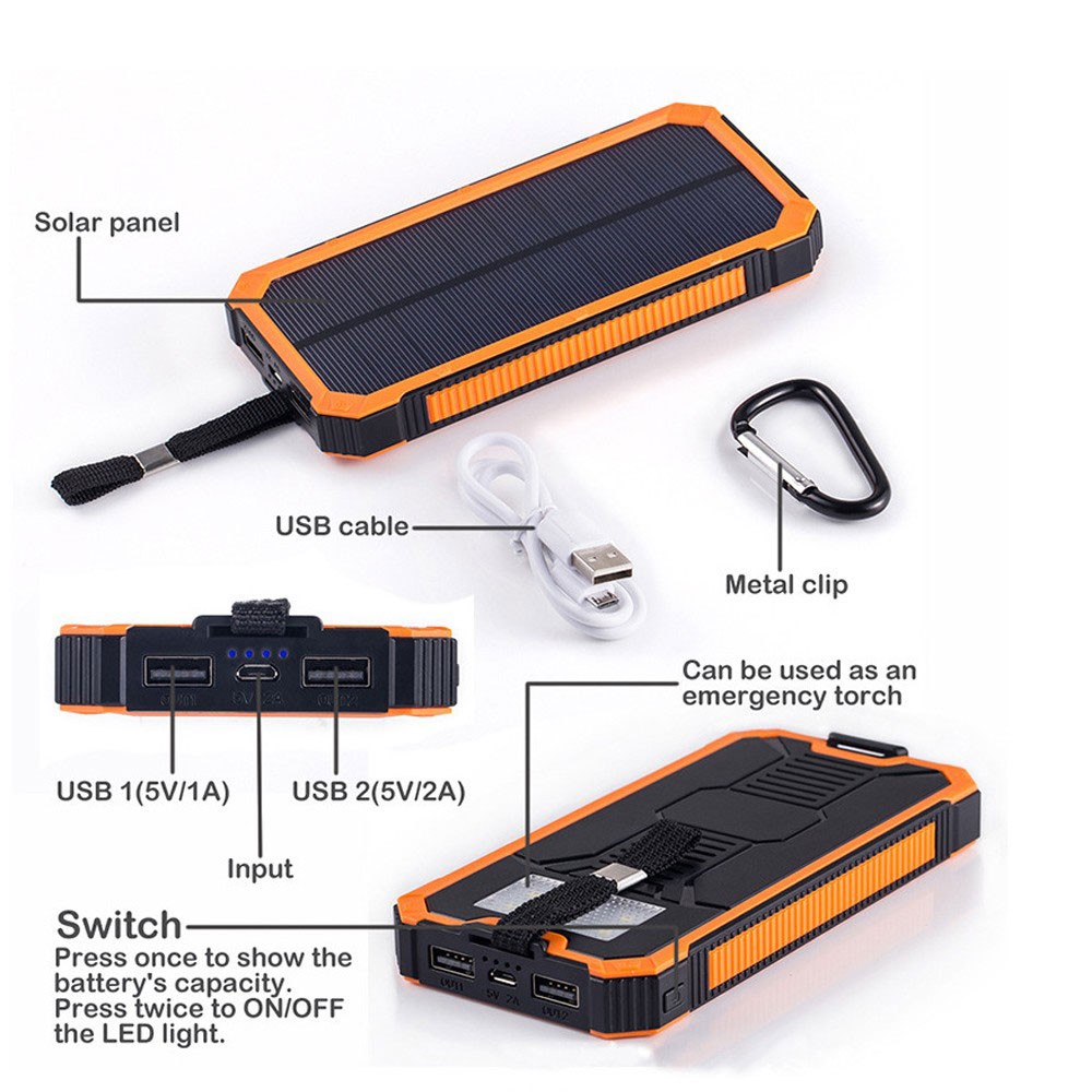 MOTTARI Solar からい Power Bank HP8 61200mAh