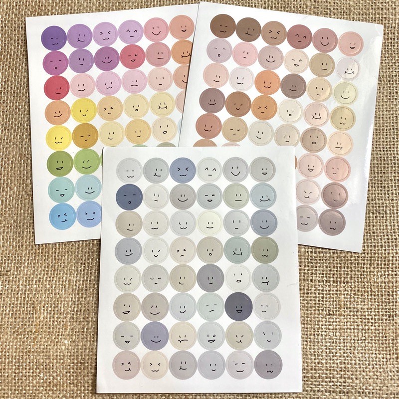 Jual Smiley sticker sheet ( Deco sticker Polcos Sticker journaling ...