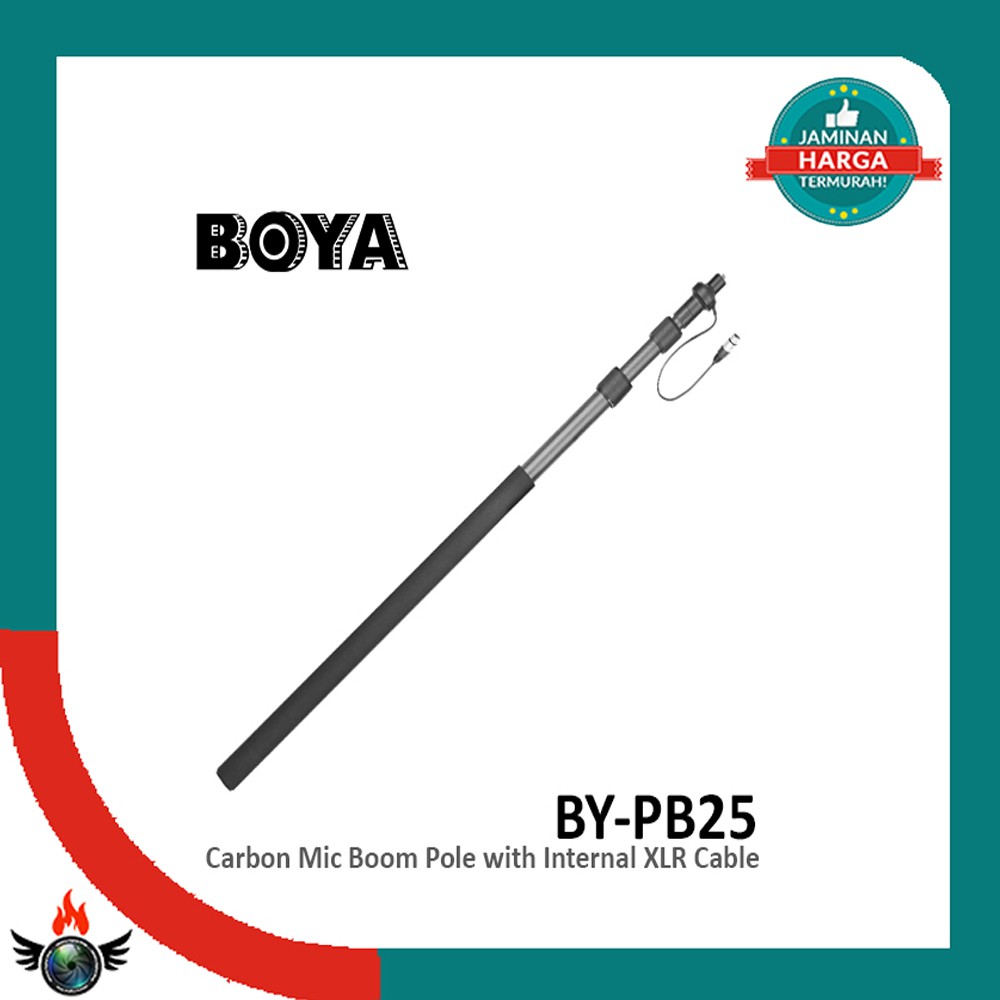 Asta Microfono Boya BY-PB25 In Carbonio | Estensibile Da 1 A 2,5m | Cavo XLR Integrato - Foto 6