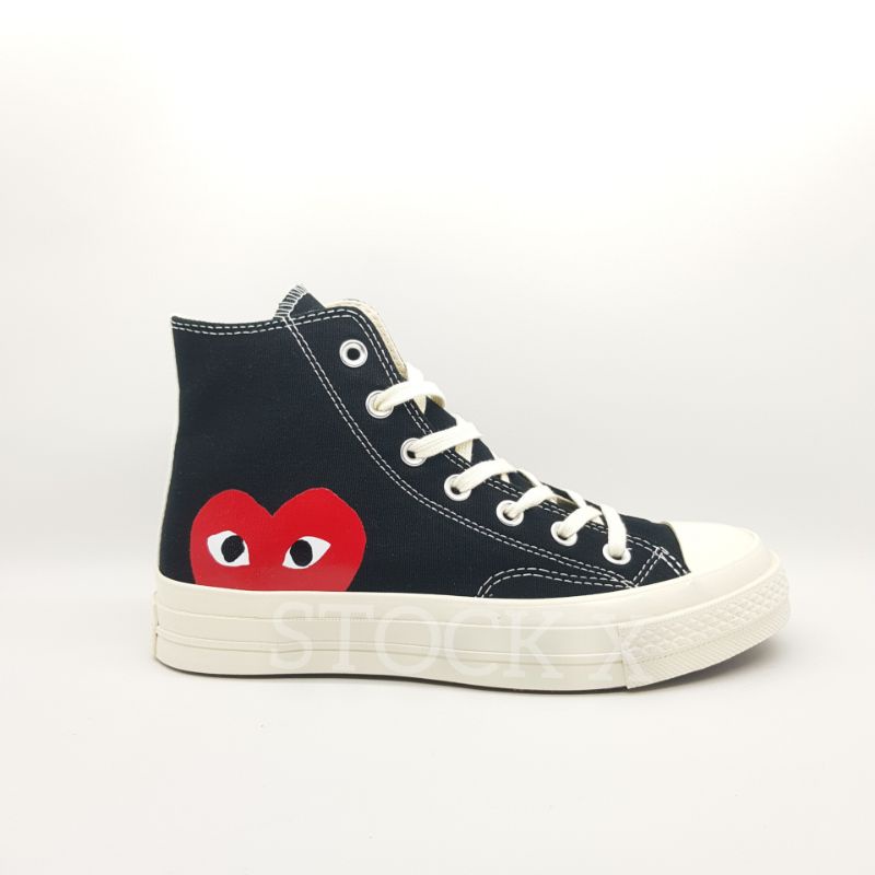 Jual Converse CT 70s Hi Black White x CDG PLAY Original Material 100 Shopee Indonesia