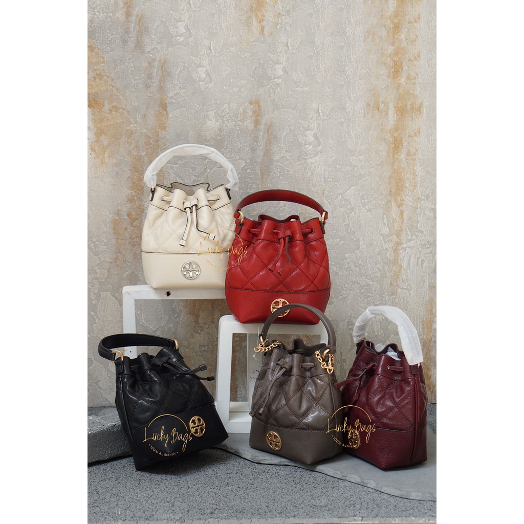 Tory Burch Willa Mini Bucket 奶白色- 銀扣